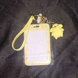 Pompompurin Sanrio Yellow ID Card Holder Lanyard Keychain
